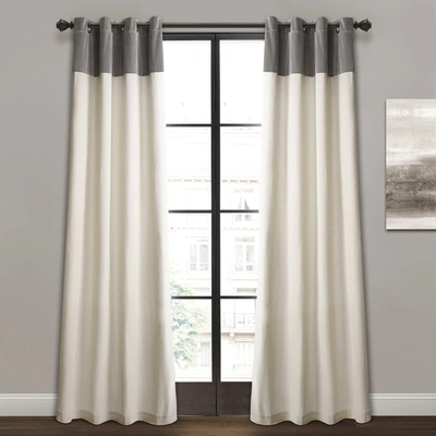 Lush Decor Milo Linen Window Curtain Panel Set