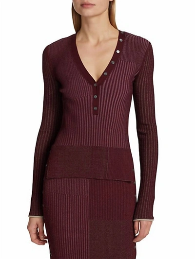 Jonathan Simkhai Memphis Top In Mulberry In Red