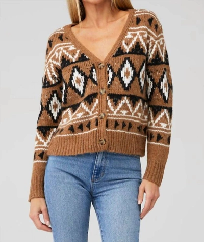 Bb Dakota Spice Of Life Cardigan In Camel In Brown