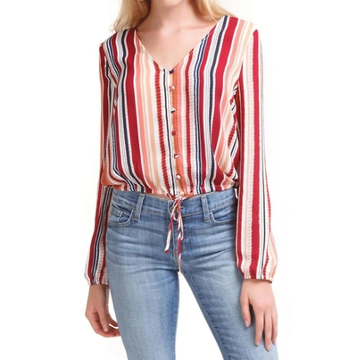 Bb Dakota Grigio Girl Stripe Top In Ivory In White