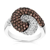 Vir Jewels Sterling Silver Champagne Diamond Engagement Ring (1.80 Ct) In Silver