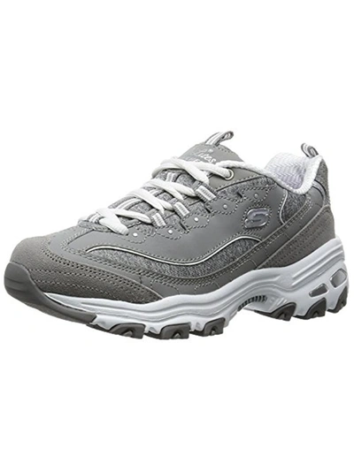 Skechers D'lites Me Time Womens Leather Memory Foam Fashion Sneakers In Multi