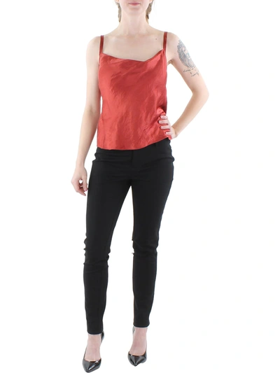Vince Womens Satin Cowl Cami In Red