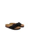 Birkenstock Oita Womens Suede Round Toe Slide Sandals In Black