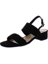 Bella Vita Womens Faux Suede Buckle Slingback Sandals In Black