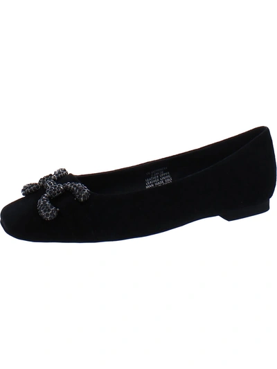 Vince Camuto Domineek Womens Suede Rhinestone Loafers In Black