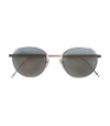 THOM BROWNE Grey & Black Round Frame Sunglasses,1035783581470211600