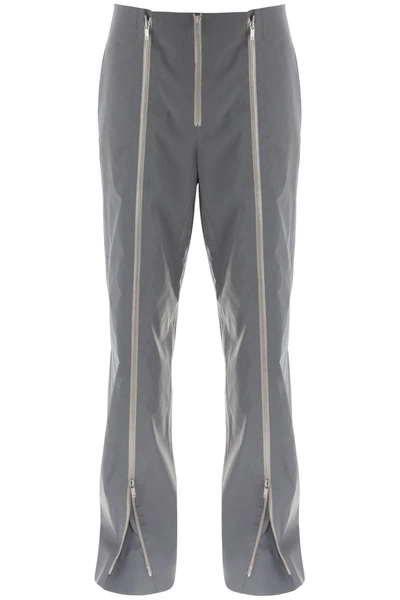 Jil Sander Trousers In Reflective Fabric In Grey