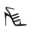 Saint Laurent Jerry Logo-embellished Leather-trimmed Satin Sandals