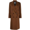 Alberto Biani Double-breasted Wool Jacket In Brown