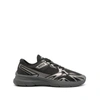 Hugo Boss Panelled Mesh Sneakers In Black