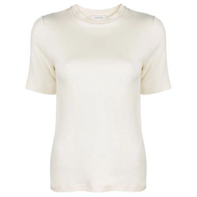 La Collection Short-sleeve Cotton T-shirt In Neutrals