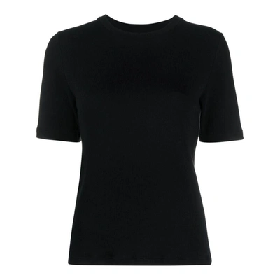 La Collection Short-sleeve Cotton T-shirt In Black