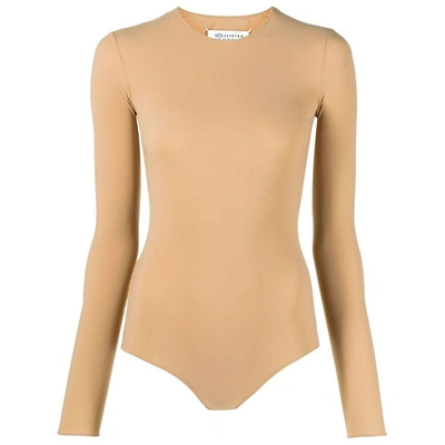 Maison Margiela Skin Pink Stretch Nylon Bodysuit  Nd  Donna 40 In Cream