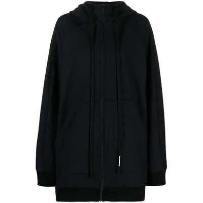 Melitta Baumeister Long-sleeve Zip-up Long Hoodie In Black