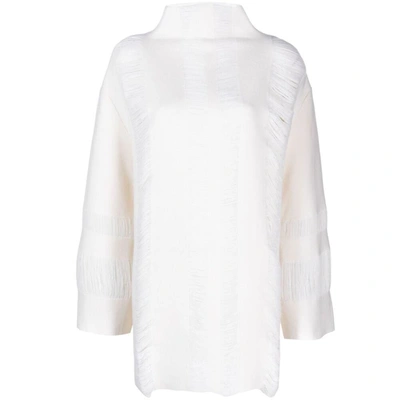 Mrz Roll-neck Drop-shoulder Jumper In White