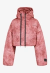 Y/project Double-collar Cropped Puffer Jacket In Pink