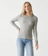 Michael Stars Zola Ribbed Tee In Chalk