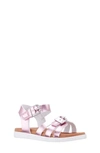 NINA KIDS' LACEY METALLIC STRAPPY SANDAL