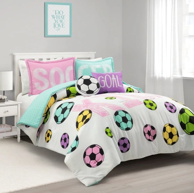 Lush Decor Girls Soccer Kick Comforter Set
