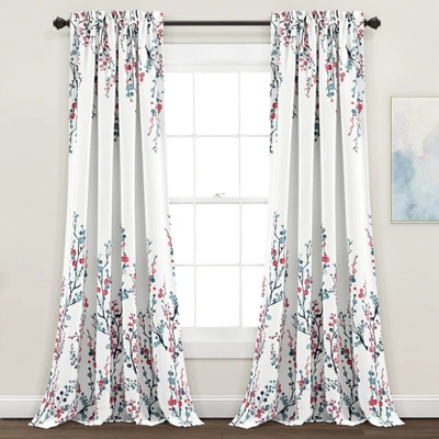 Lush Decor Mirabelle Watercolor Floral Room Darkening Window Curtain Panel Set