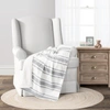 LUSH DECOR FARMHOUSE STRIPE SOFT SHERPA BABY BLANKET