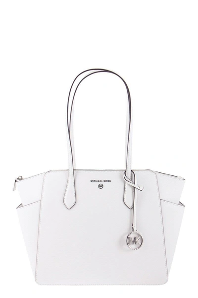 Michael Kors Marylin - Saffiano Leather Tote Bag In White