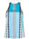 Wales Bonner Chari Printed Top In Blue