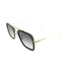 Dita Flight.006 Dt 7806-b-blk-gld-52 Unisex Aviator Sunglasses In Multi