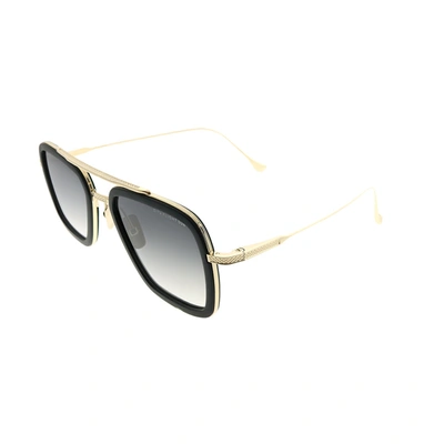 Dita Flight.006 Dt 7806-b-blk-gld-52 Unisex Aviator Sunglasses In Multi