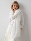 WHITE + WARREN CASHMERE TRAVEL WRAP IN SOFT WHITE