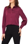 Halogen Button-up Shirt In Grape Wine