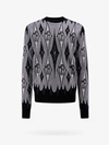 Amiri Black & Gray Jacquard Sweater In Black