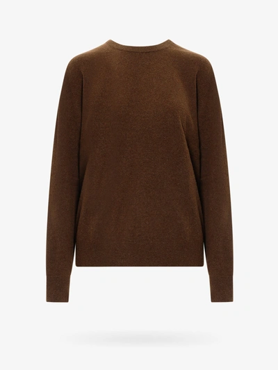 Lemaire Crewneck Sweater In Brown