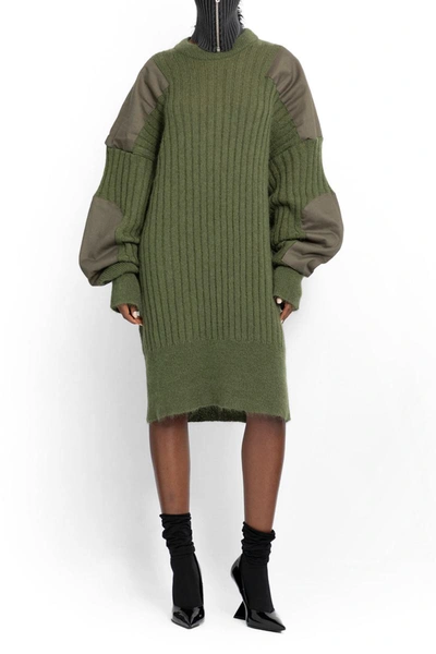 Vaquera Knitted Midi Dress In Green