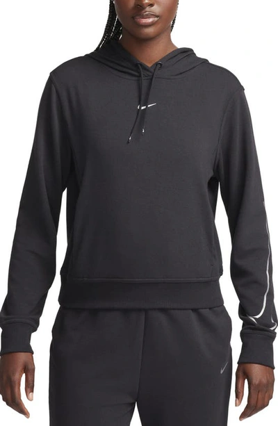 Nike Women's Dri-fit One French Terry Graphic Hoodie In Black
