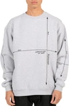Pleasures Intersection Embroidered Graphic Sweatshirt In Grey
