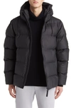 Rains Alta Waterproof Hooded Puffer Jacket In Black