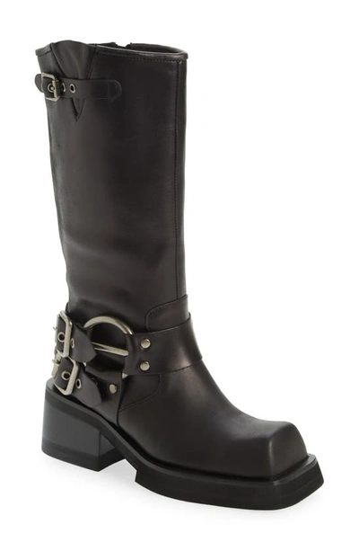 Jeffrey Campbell Fraudulent Moto Boot In Black