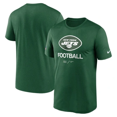 Nike Green New York Jets Sideline Infograph Performance T-shirt
