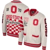 THE WILD COLLECTIVE UNISEX THE WILD COLLECTIVE CREAM OHIO STATE BUCKEYES JACQUARD FULL-ZIP jumper