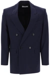 Ami Alexandre Mattiussi Ami Alexandre Matiussi Wool Serge Double Breasted Blazer In Blue