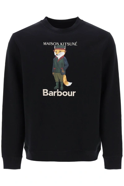 Barbour Logo-print Cotton Sweatshirt In Black