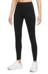 Nike Women's Go Therma-fit High-waisted 7/8 Leggings With Pockets In Black