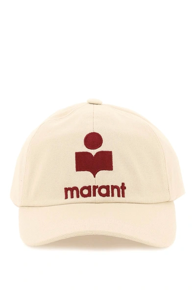 Isabel Marant Tyron Logo Baseball Cap In Ecru,red