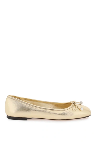 Jimmy Choo Elme Ballerina Shoes In Metallic