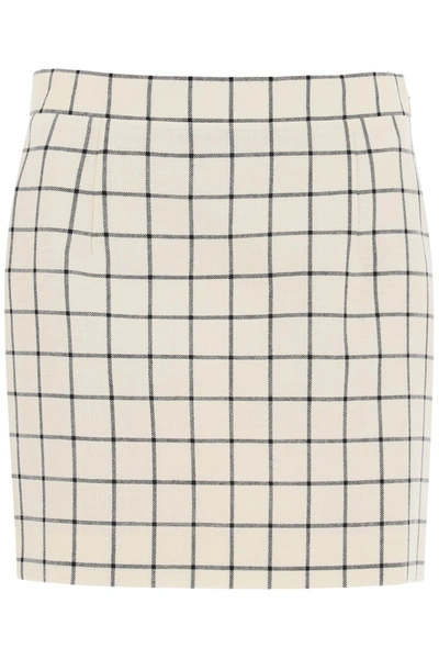 MARNI CHECK WOOL MINI SKIRT