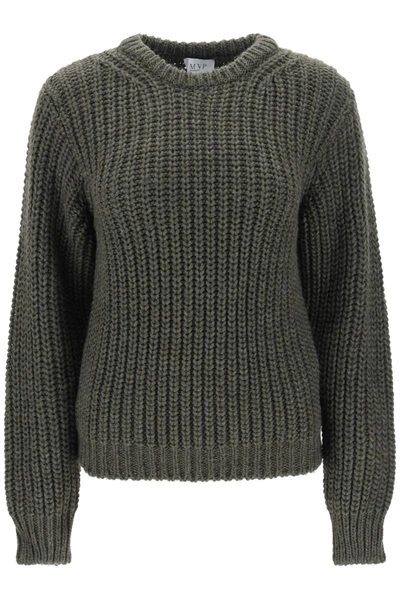 Mvp Wardrobe Carducci Chunky Sweater In Khaki