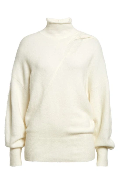 A.l.c Jensen Cutout Turtleneck Jumper In White