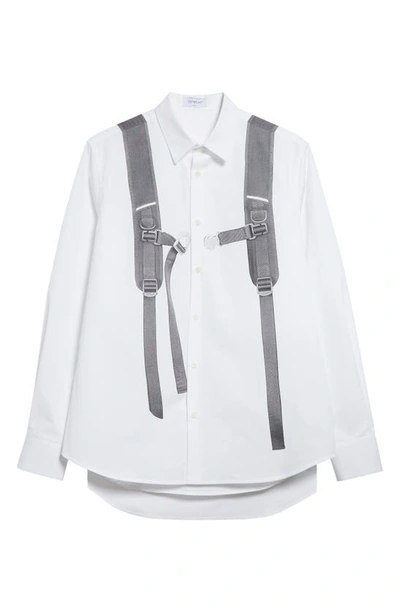 Off-white Backpack-print Cotton Shirt In White